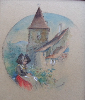 Jenne Alsacienne (aquarelle ou gouache)